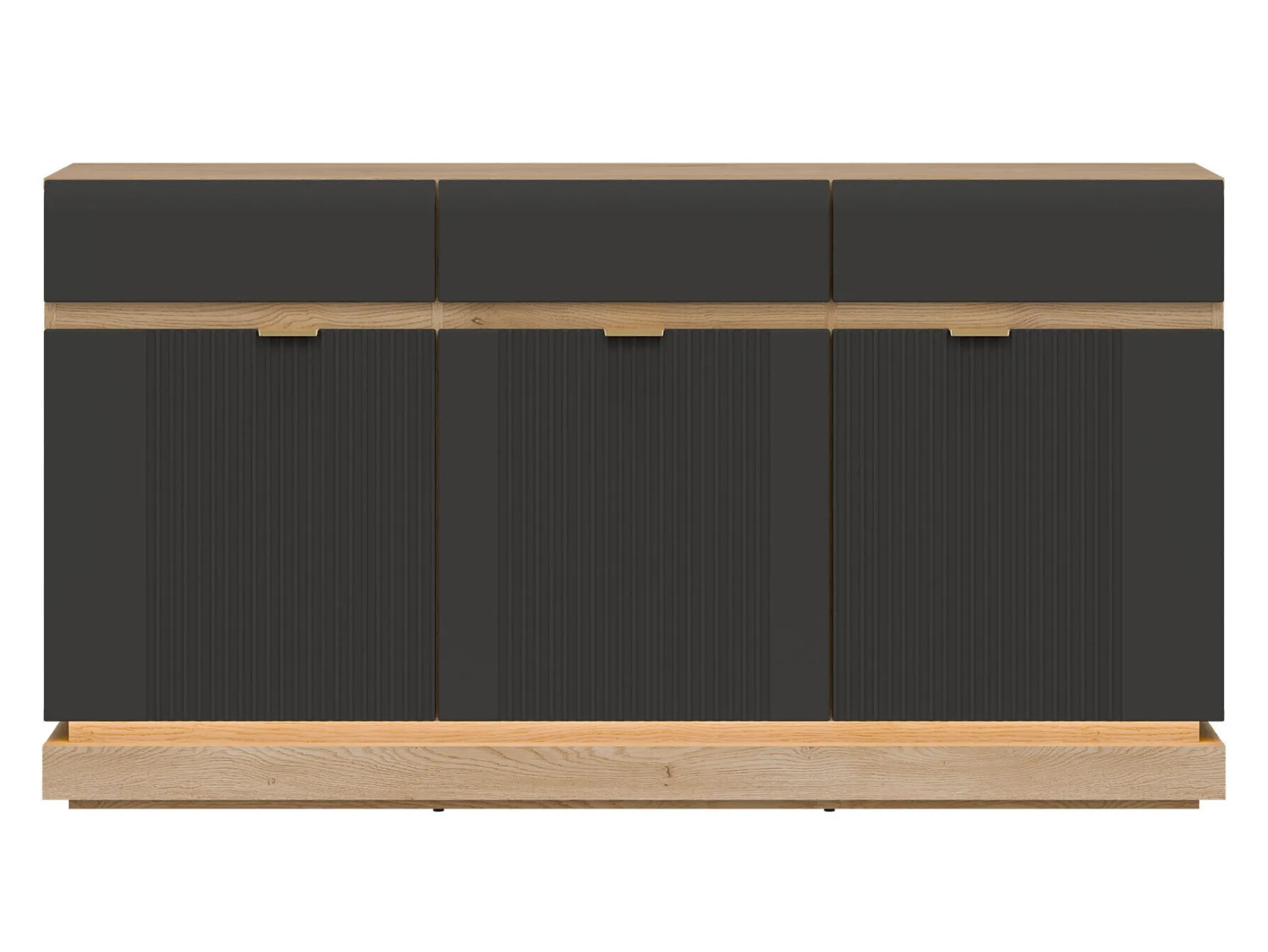 Kommode Teselbu 104 (Antracit + Egetræ)