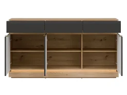 Kommode Teselbu 104 (Antracit + Egetræ)