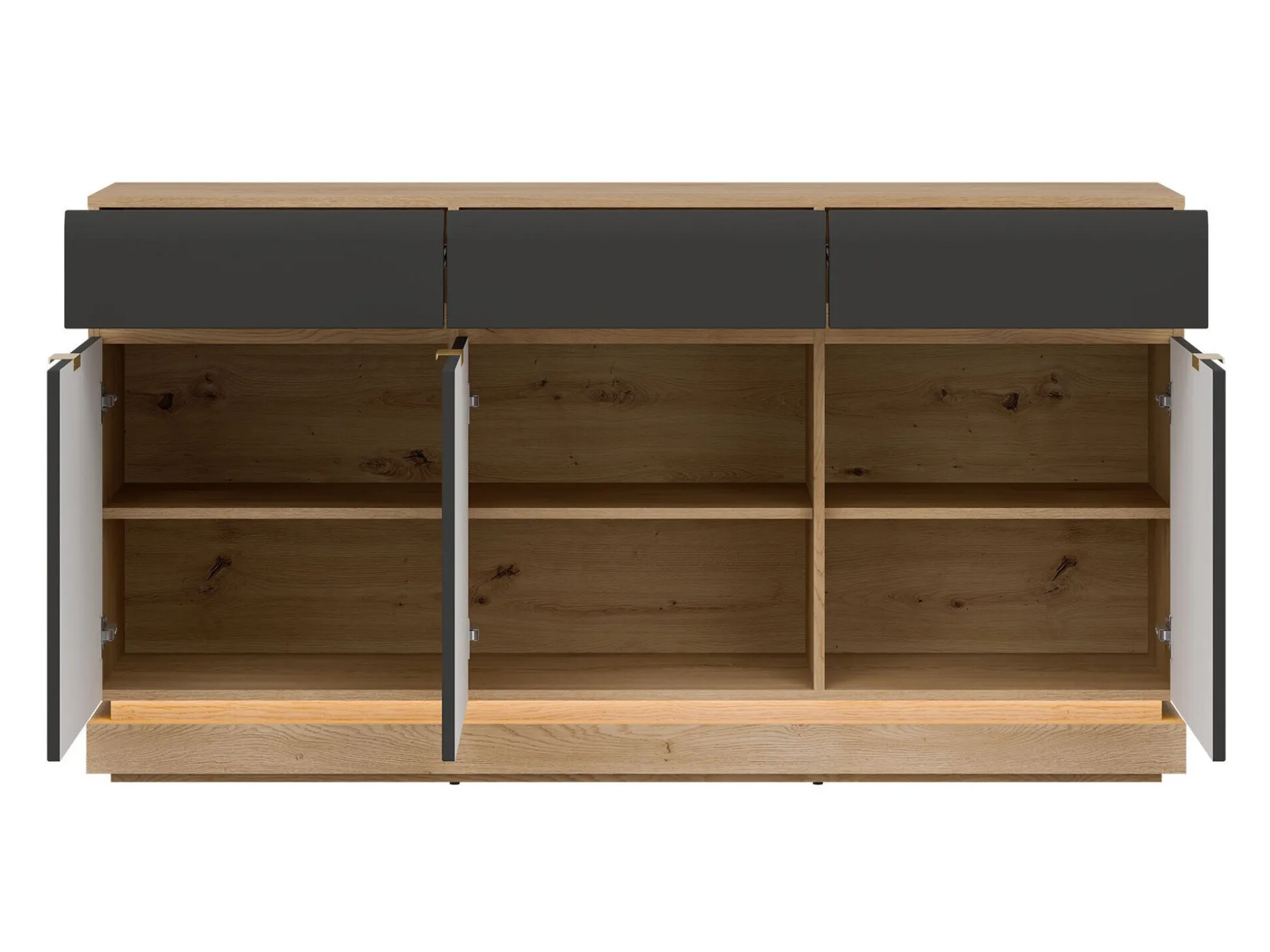 Kommode Teselbu 104 (Antracit + Egetræ)