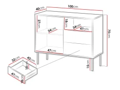Kommode Tolete 100 (Beige)