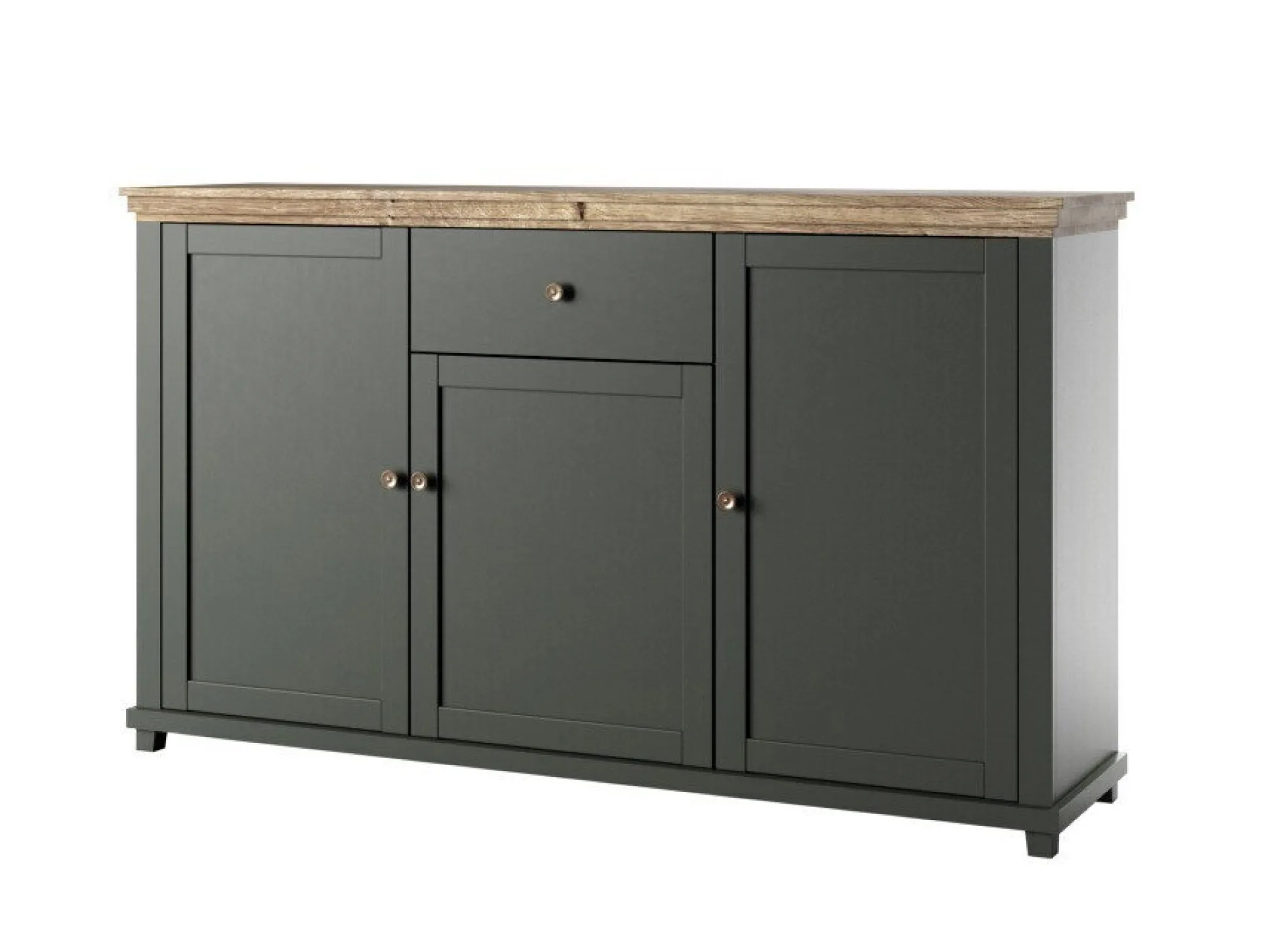 Kommode Tolnue 106 (Mørkegrøn + Lefkas eg)