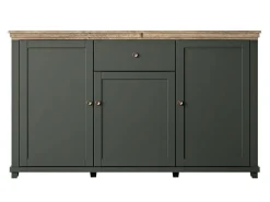 Kommode Tolnue 106 (Mørkegrøn + Lefkas eg)