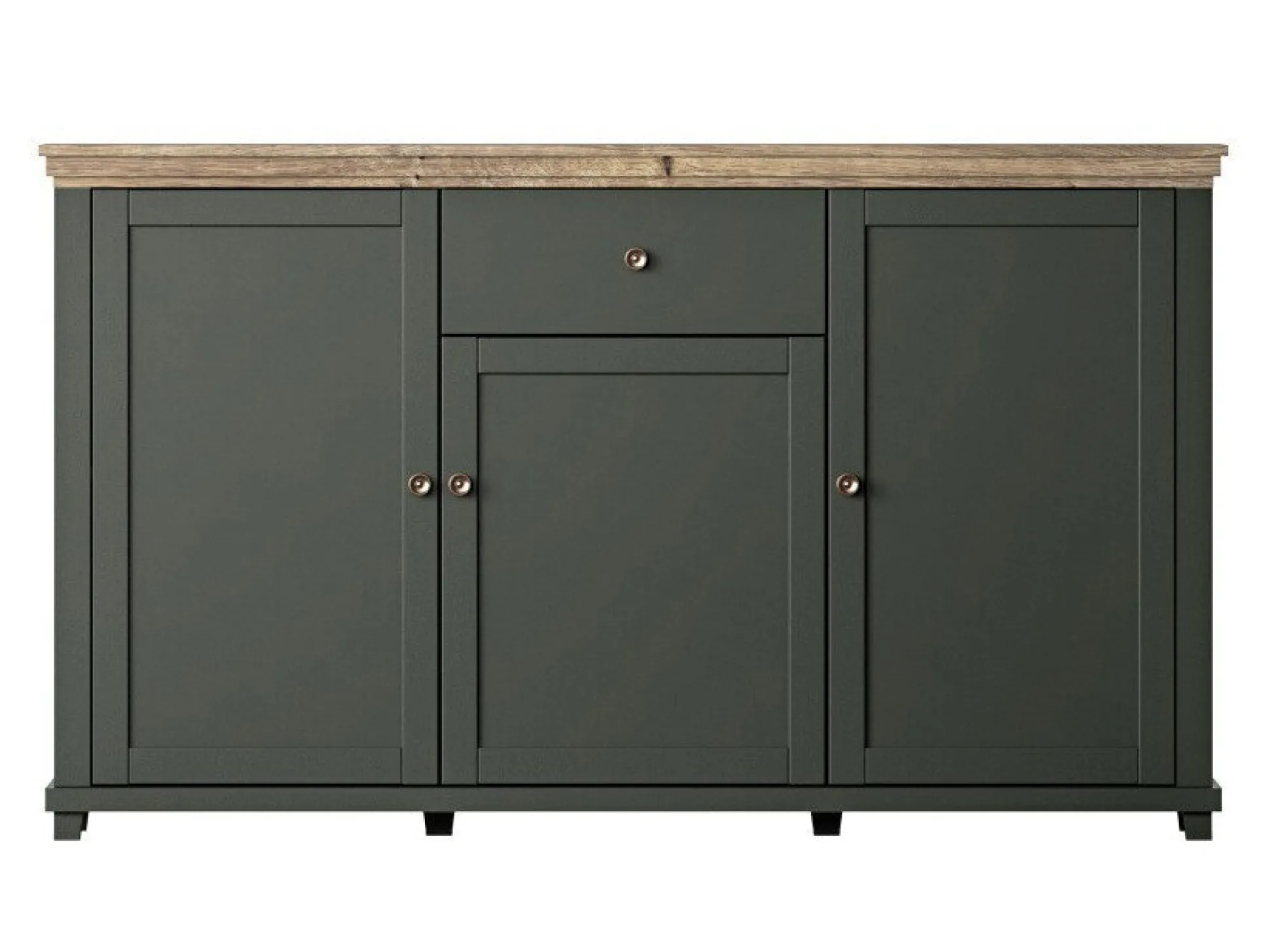 Kommode Tolnue 106 (Mørkegrøn + Lefkas eg)