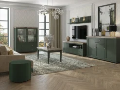 Kommode Tolnue 106 (Mørkegrøn + Lefkas eg)