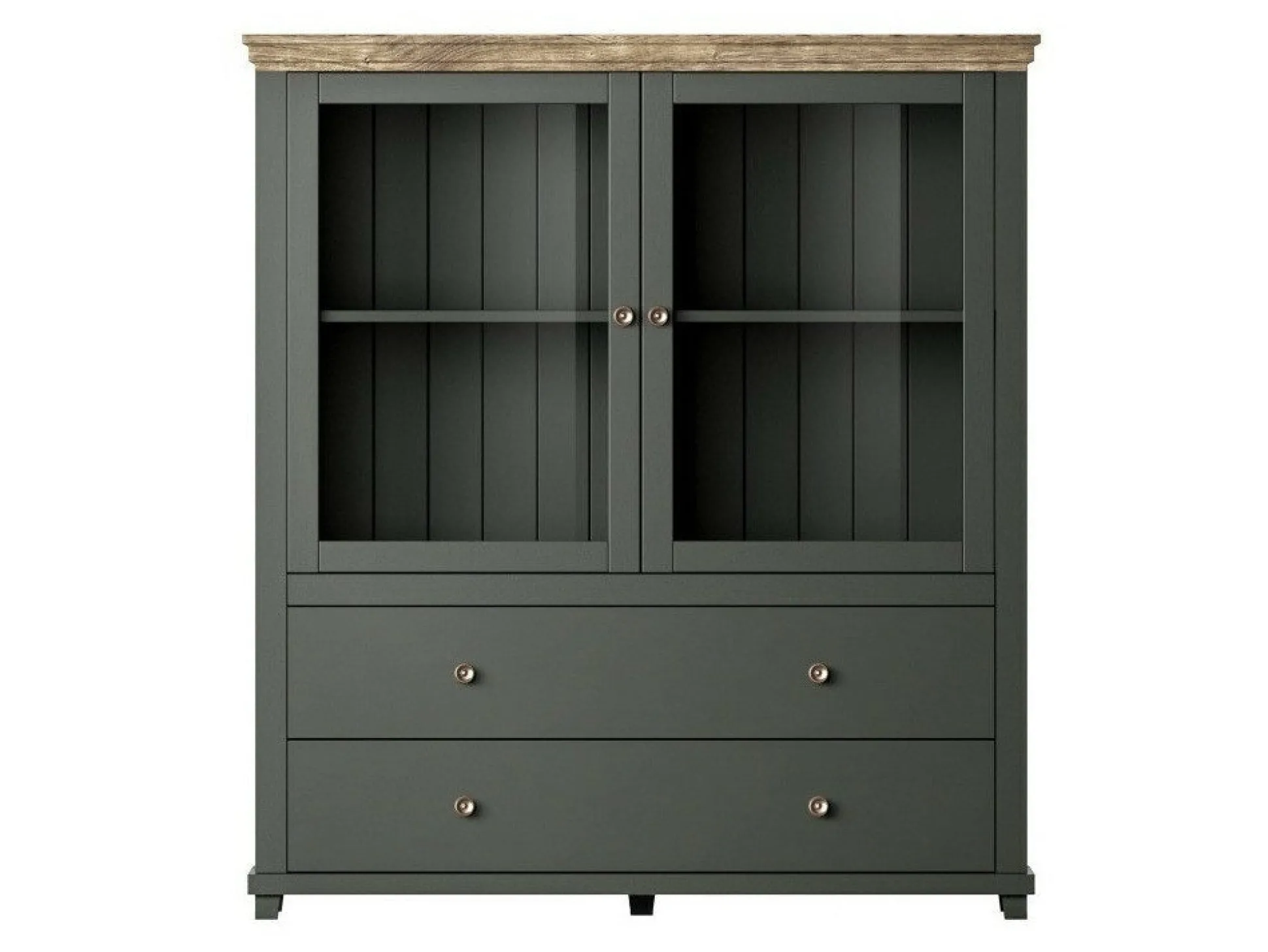 Kommode Tolnue 105 (Mørkegrøn + Lefkas eg)