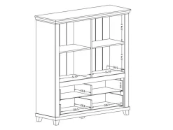 Kommode Tolnue 105 (Mørkegrøn + Lefkas eg)