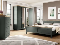 Kommode Tolnue 121 (Mørkegrøn + Lefkas eg)