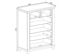 Kommode Tolnue 121 (Mørkegrøn + Lefkas eg)