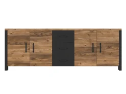 Kommode Tornua 109 (Mørk gran + Mat sort)