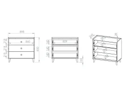 Kommode Tortoli 105 (Lyserød)
