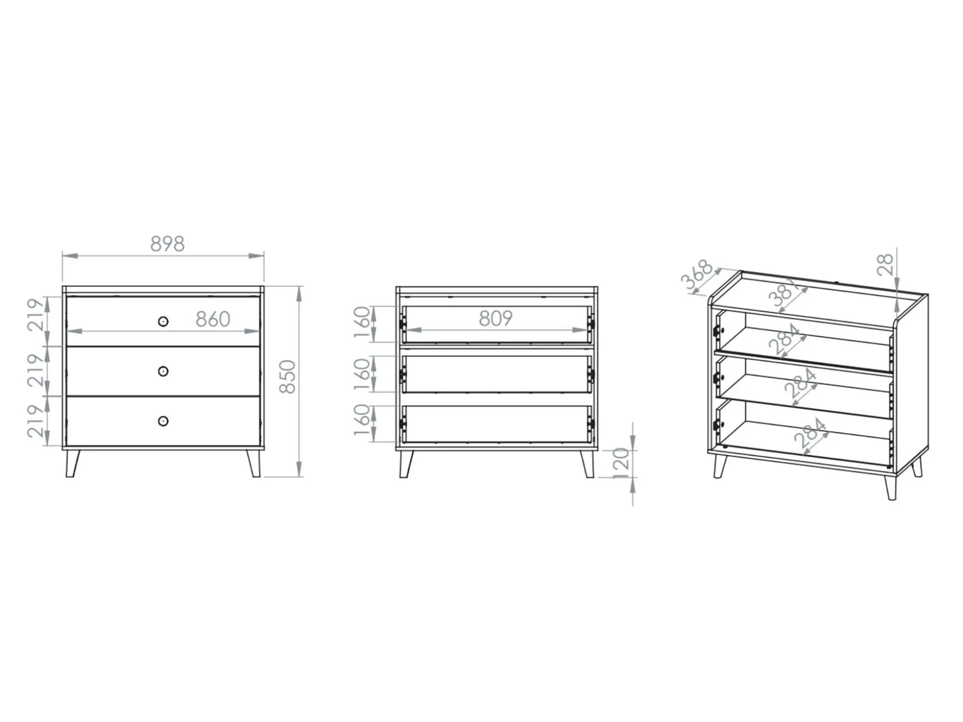 Kommode Tortoli 105 (Lyserød)