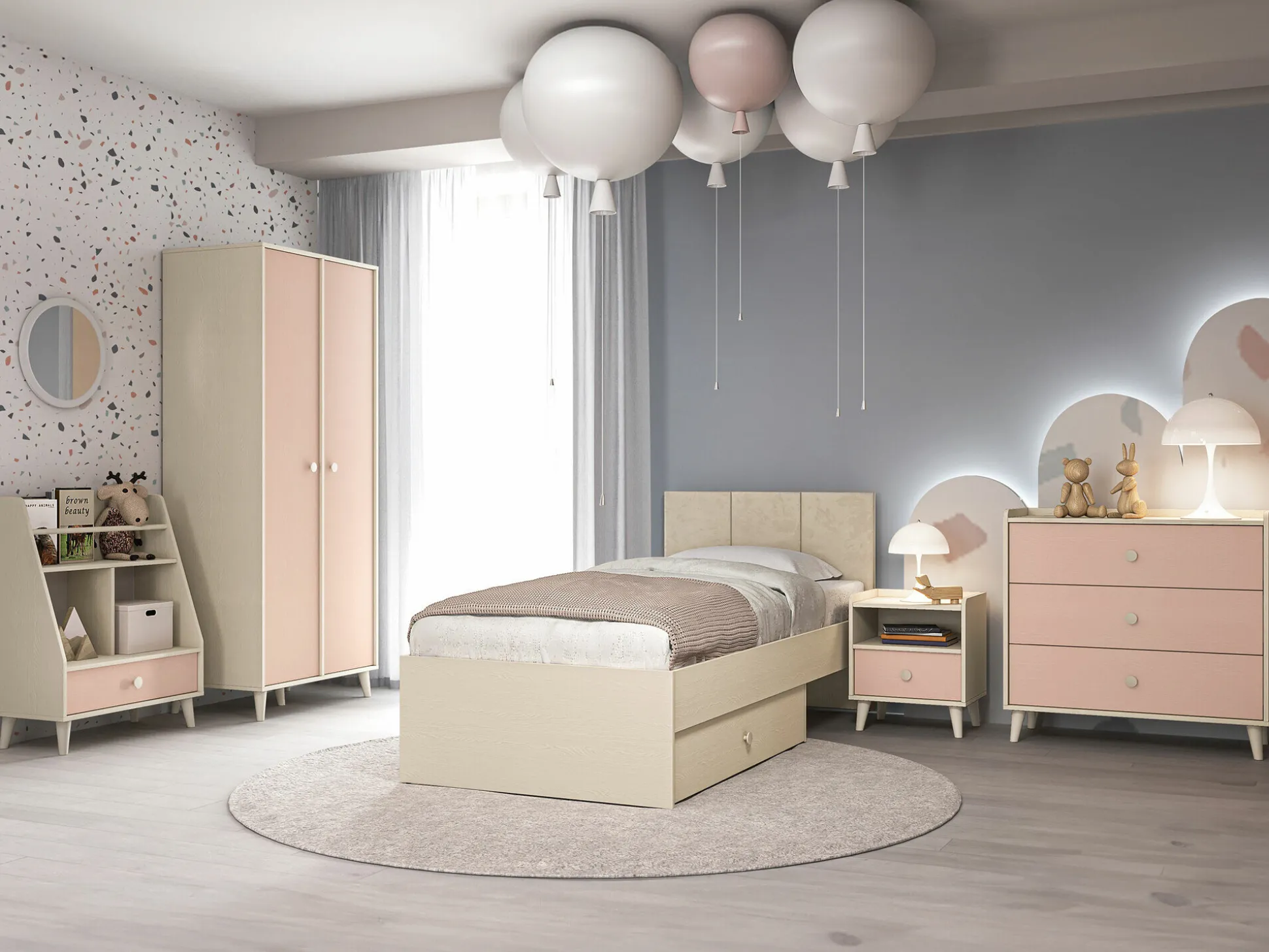 Kommode Tortoli 105 (Lyserød)