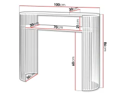 Konsolbord Civer I (Lyserød + Sort marmor)