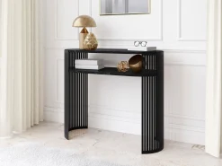 Konsolbord Civer (Sort + Sort marmor)