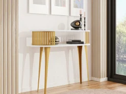 Konsolbord Vitum I (Gylden + Hvid)