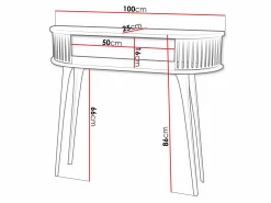 Konsolbord Vitum II (Lyserød + Hvid)