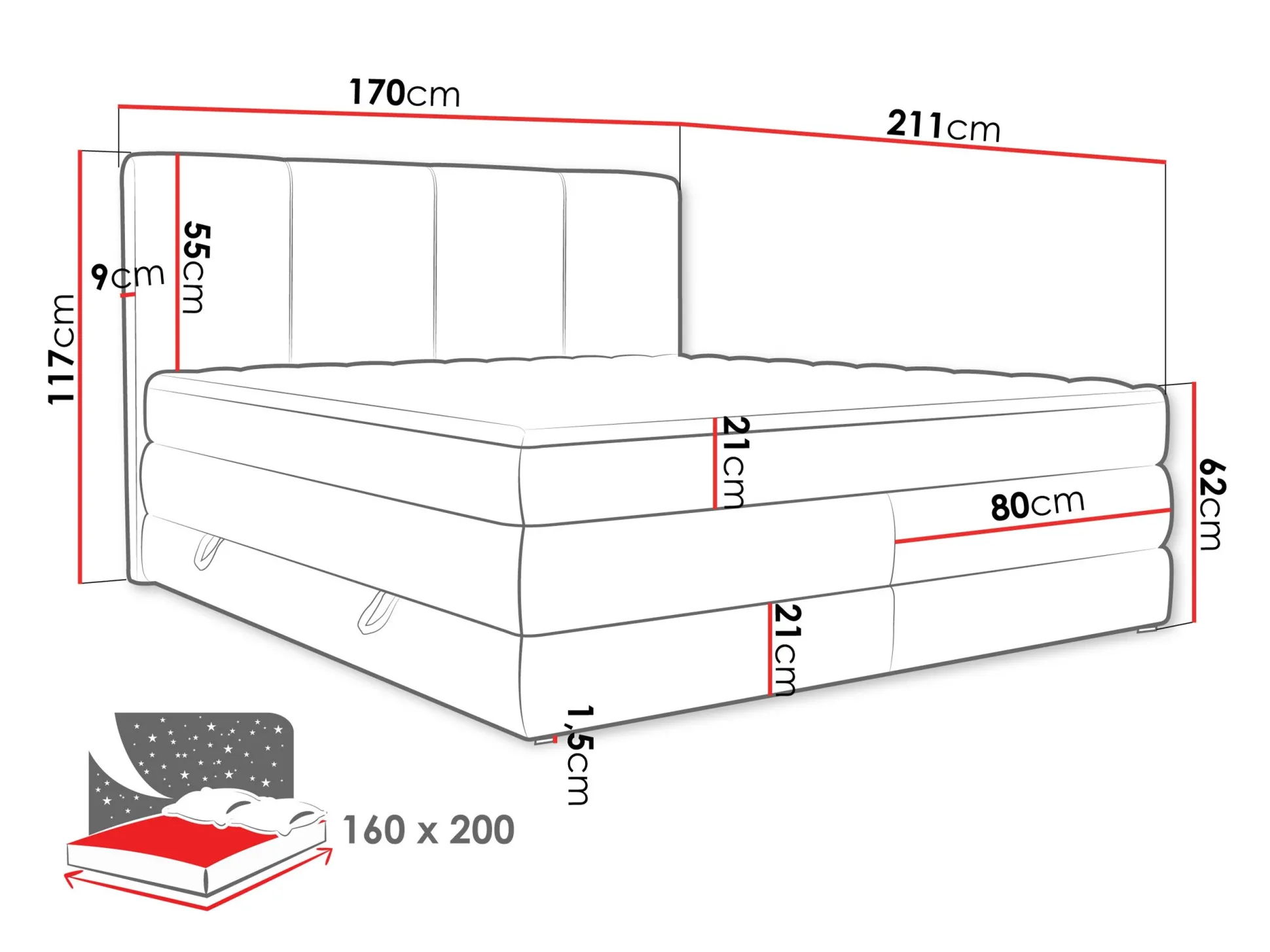 Kontinentalseng ComfiDream Caelion (Onega 14)