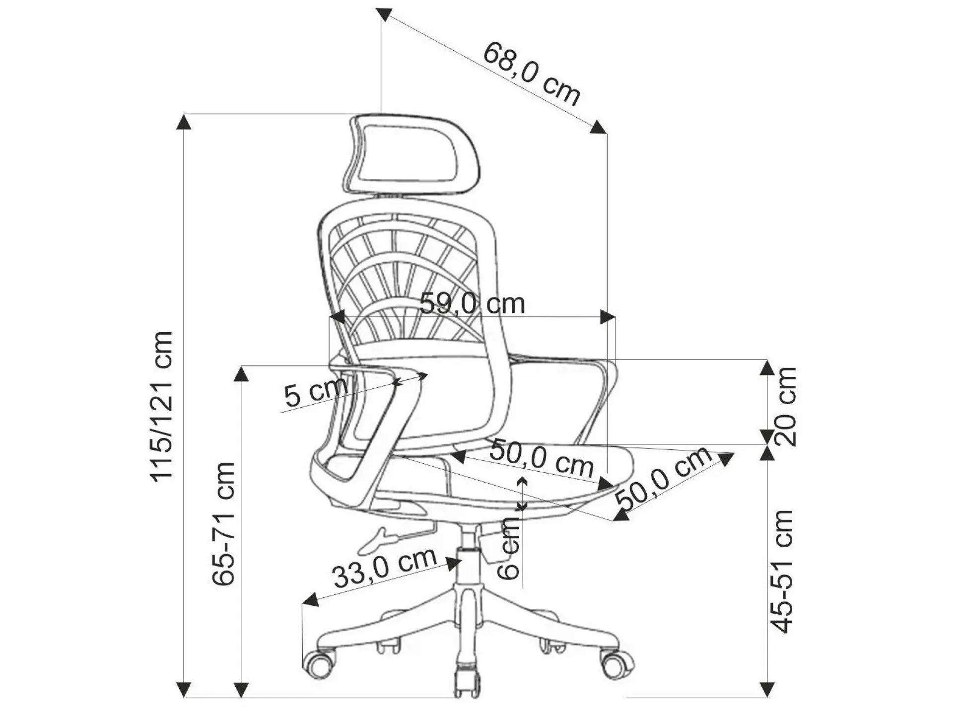 Kontorstol Houston 1836