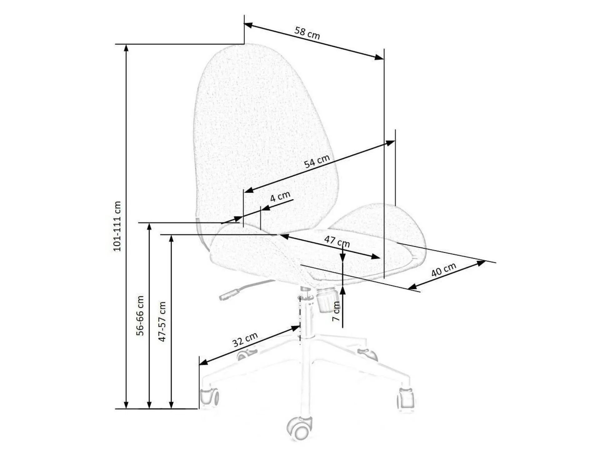 Kontorstol Houston 1227 (Grå)