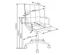 Kontorstol Houston 1198 (Grå + Sølv)