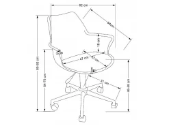 Kontorstol Houston 1424 (Lyserød)