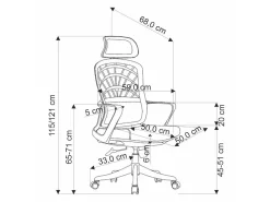 Kontorstol Houston 1835 (Mørk orange)