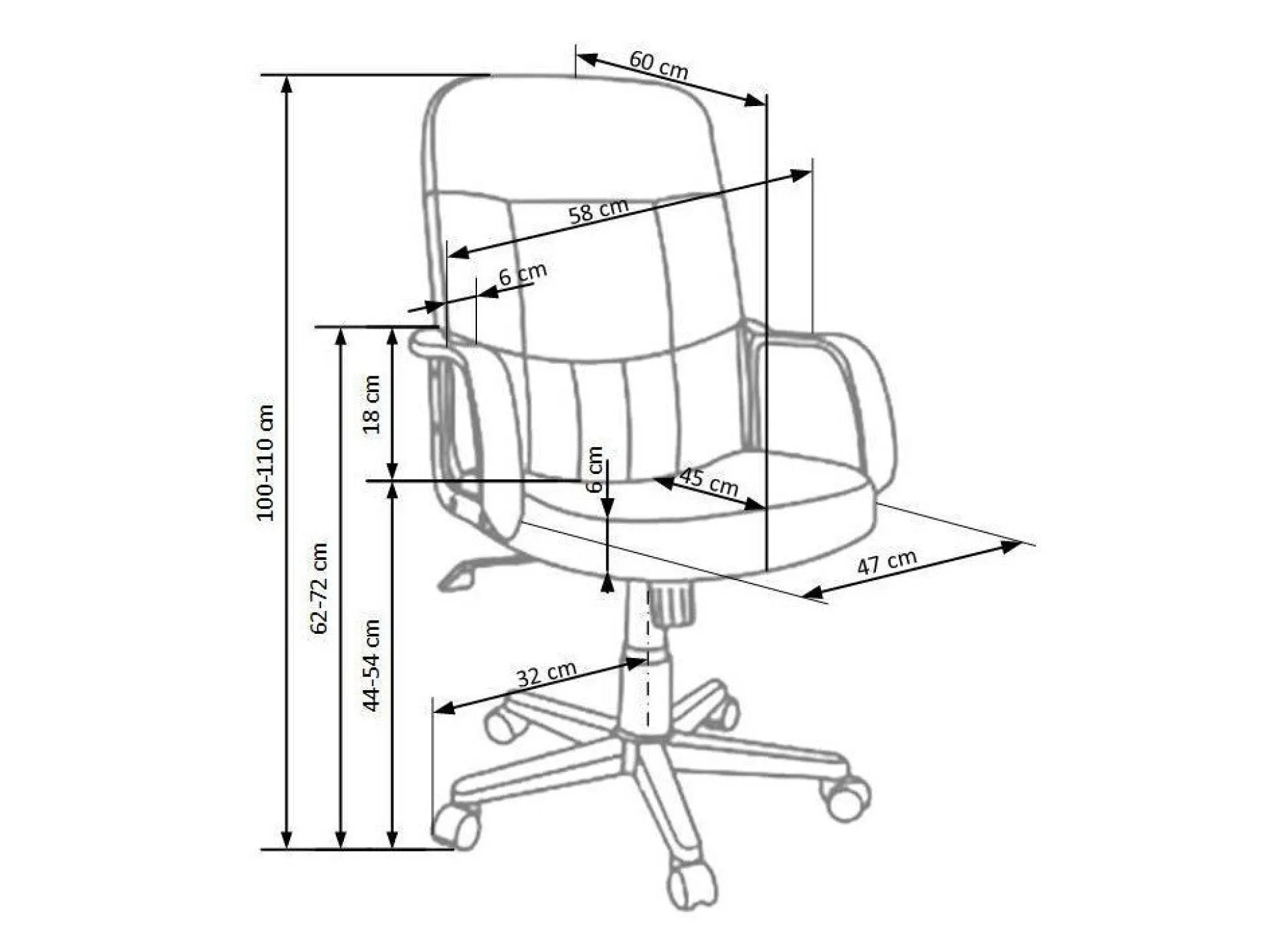 Kontorstol Houston 594 (Sort)