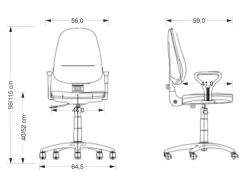 Kontorstol Houston 152 (Sort)