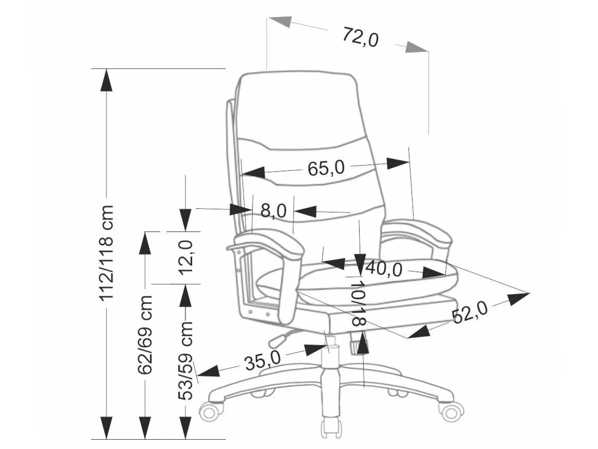 Kontorstol Houston 2003 (Sort)