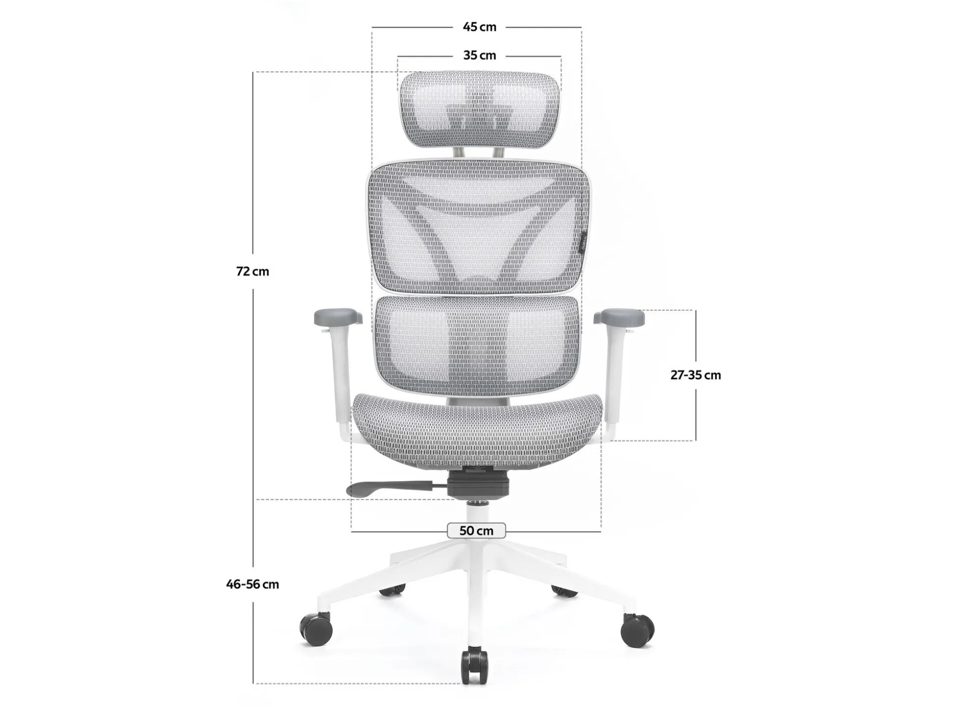 Kontorstol Lodi 104 (Hvid + Grå)