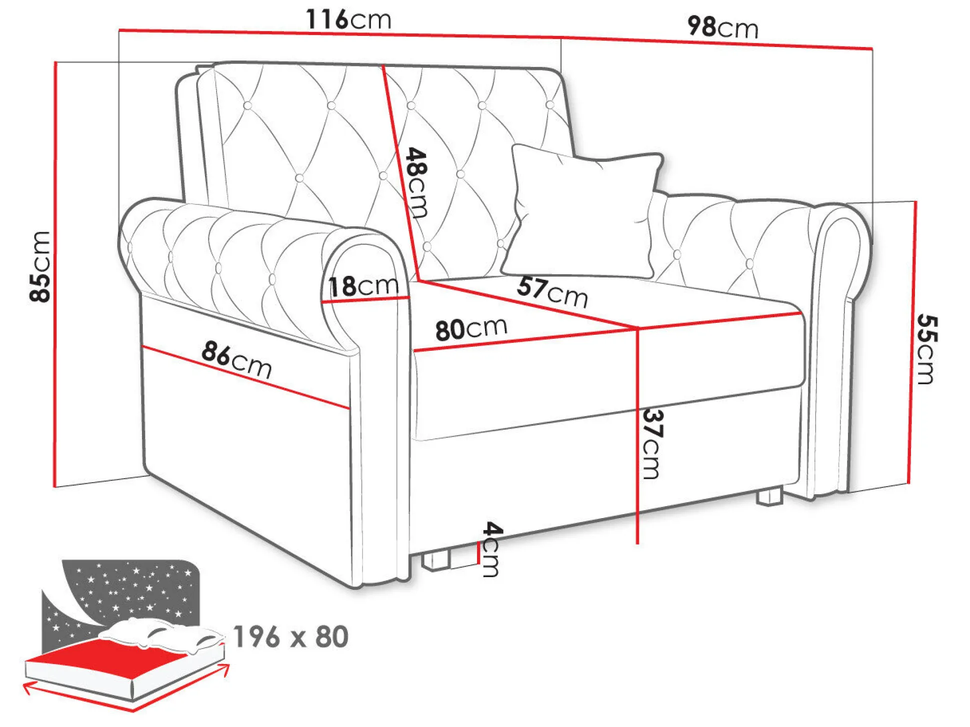 Lænestol Aelara I (Kronos 46)