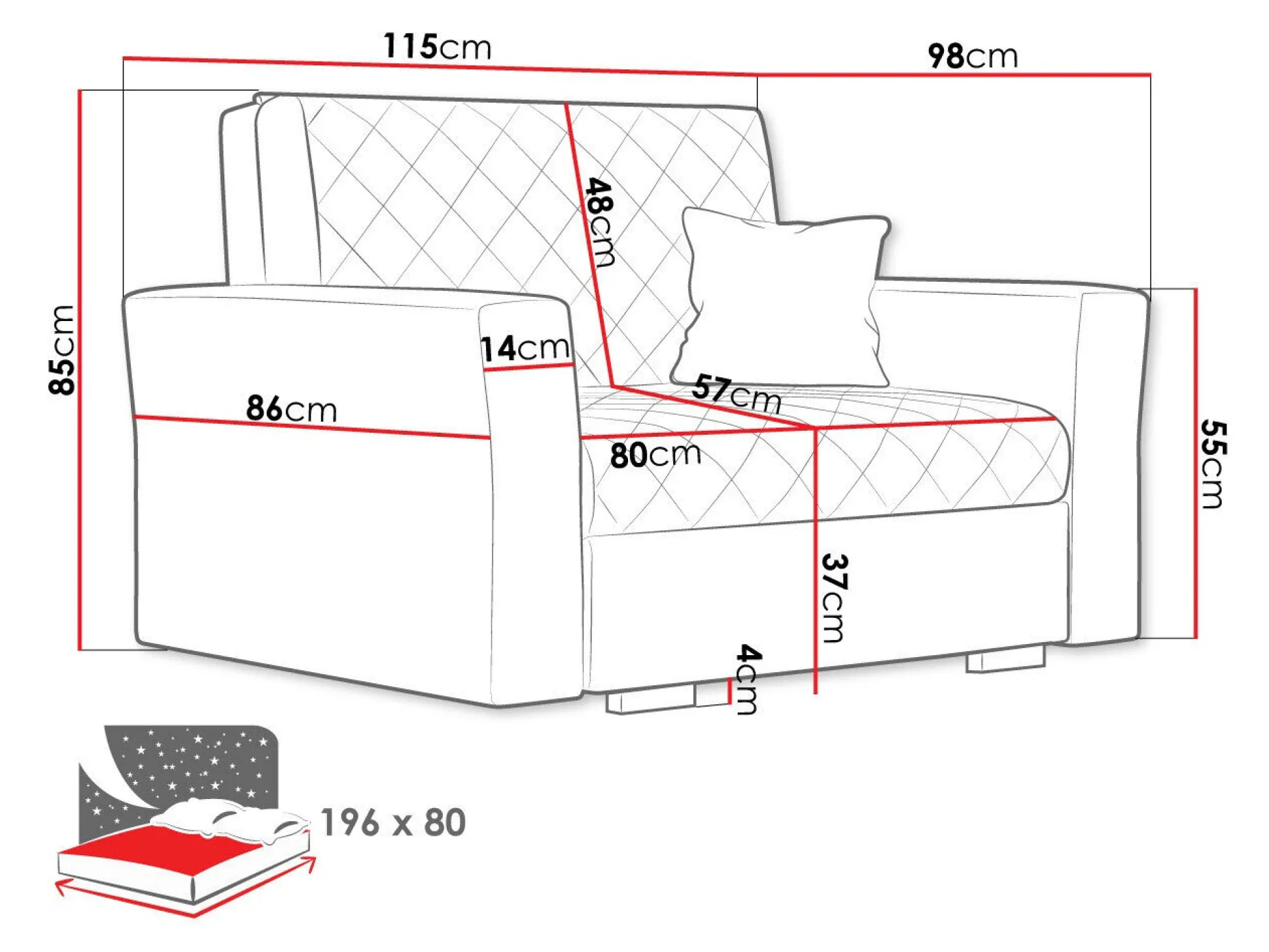 Lænestol Clarona I (Zanzibar 190)