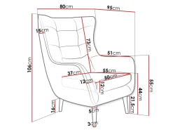 Lænestol Comfivo Ulmus VI (Lambi 03)