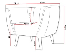 Lænestol Glenview 105 (Paros 05)