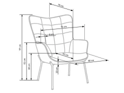 Lænestol Houston 868 (Grå)