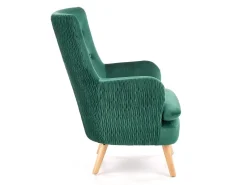 Lænestol Houston 838 (Mørkegrøn + Lyst træ)