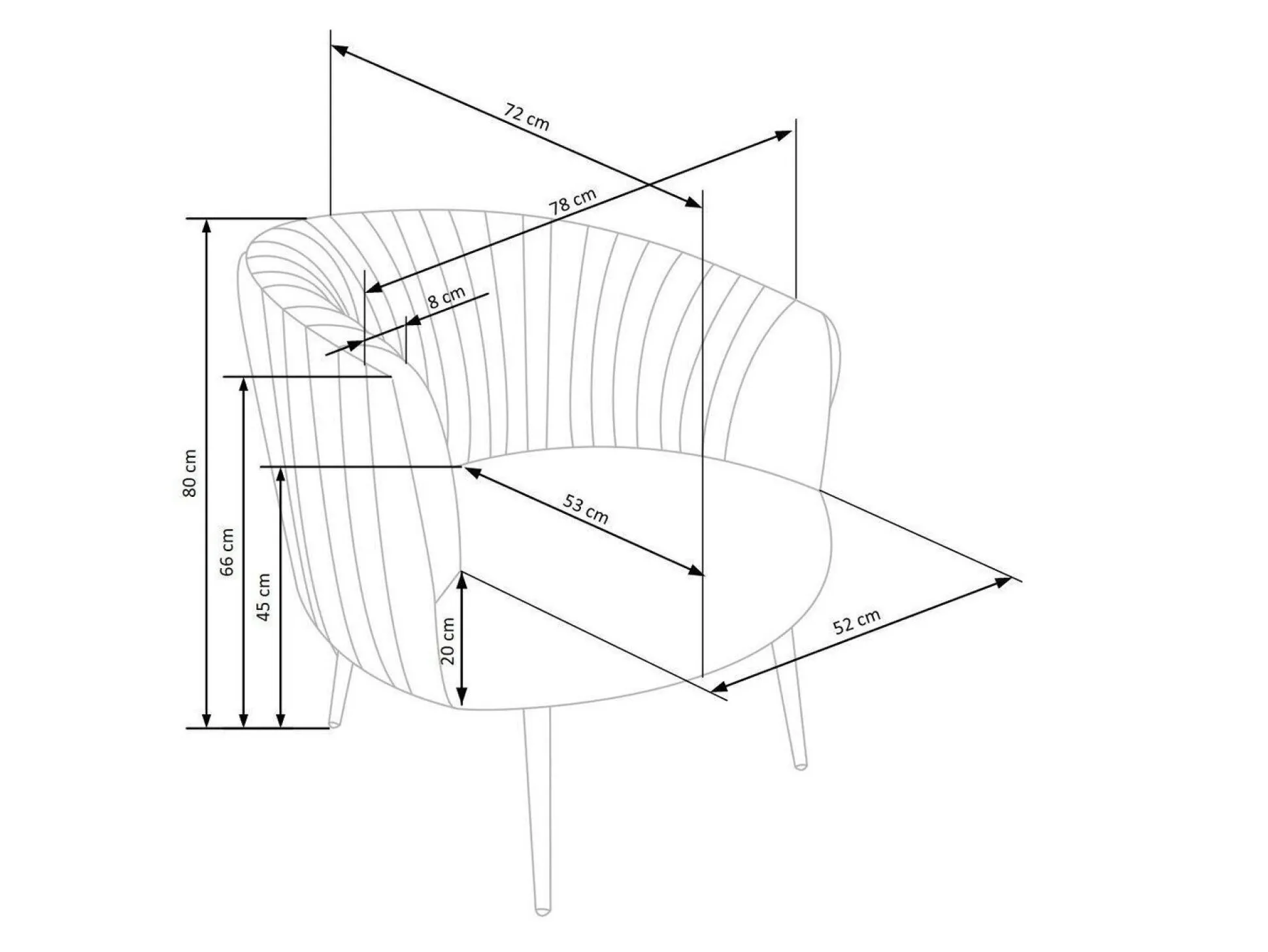 Lænestol Houston 824 (Sort)