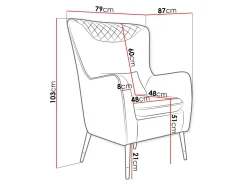 Lænestol Orem 114 (Magic Velvet 2216)