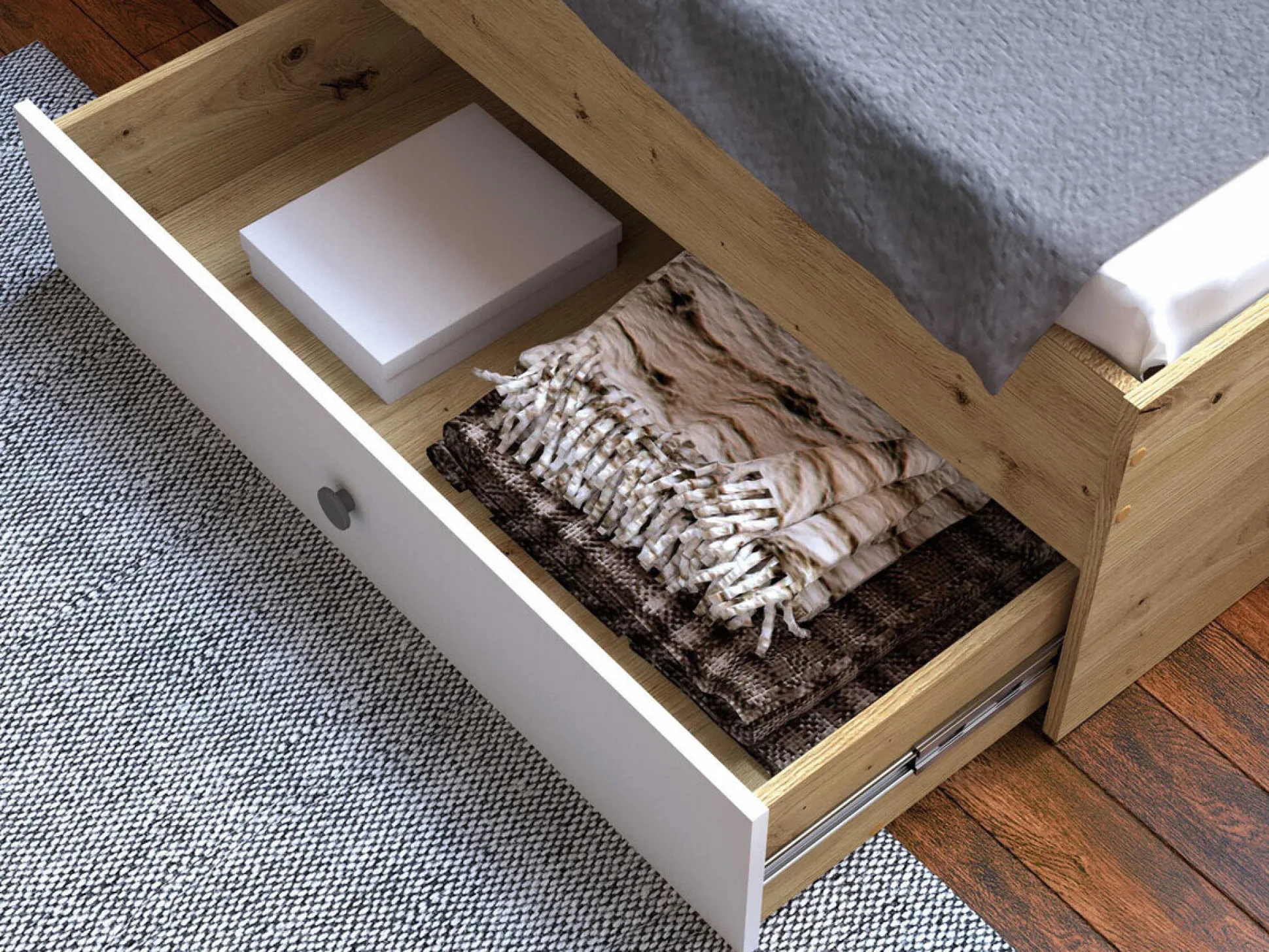 Møbelsæt Almira 114 (Artisan eg + Hvid)