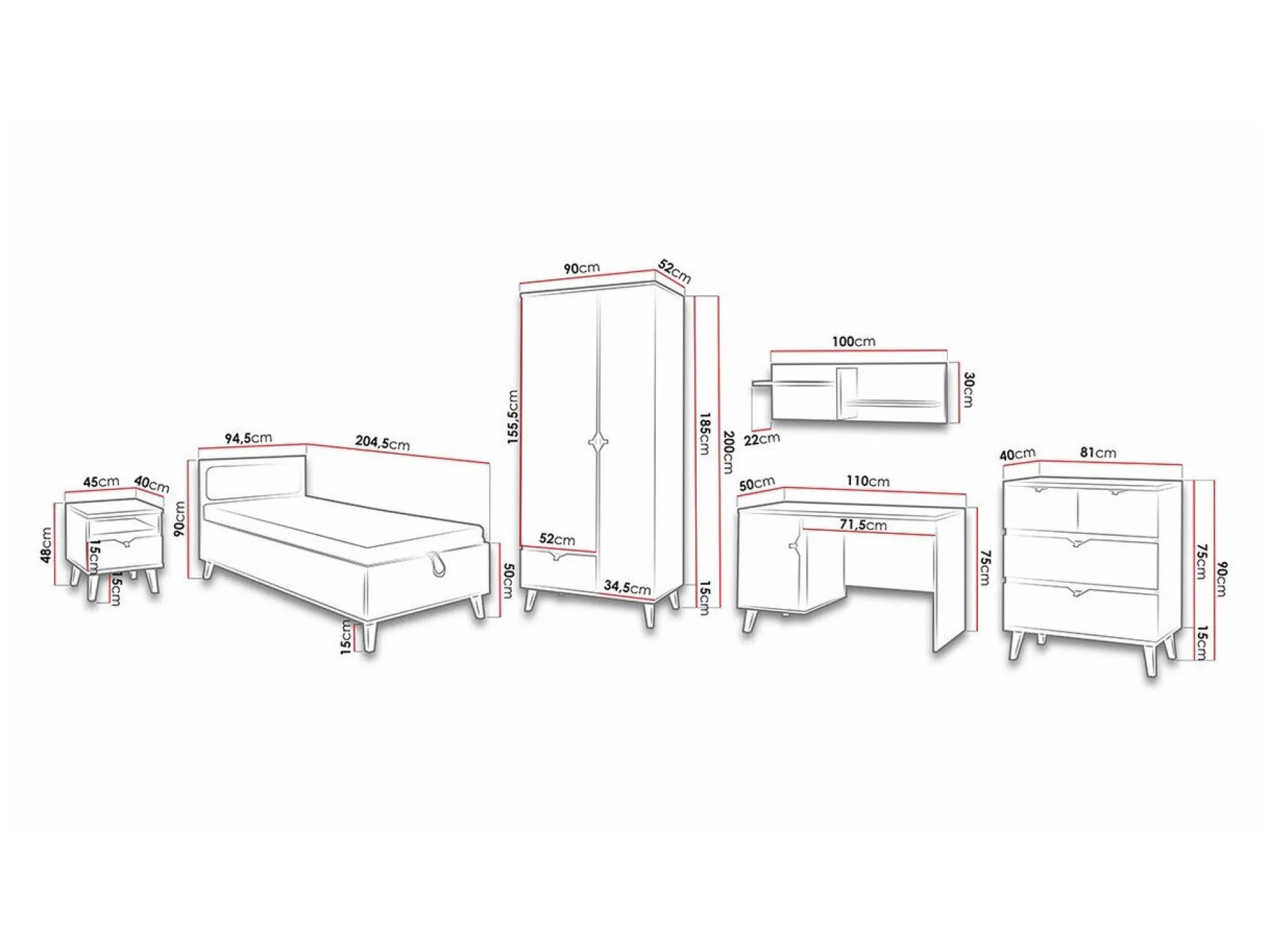 Møbelsæt Etrmoru 126