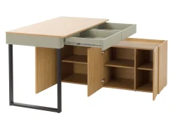 Møbelsæt Fiosono 115 (Beige + Lys eg)