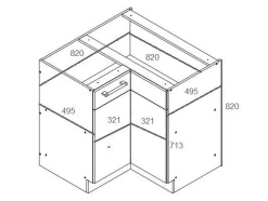 Modulhjørneskab Mode Dark 118
