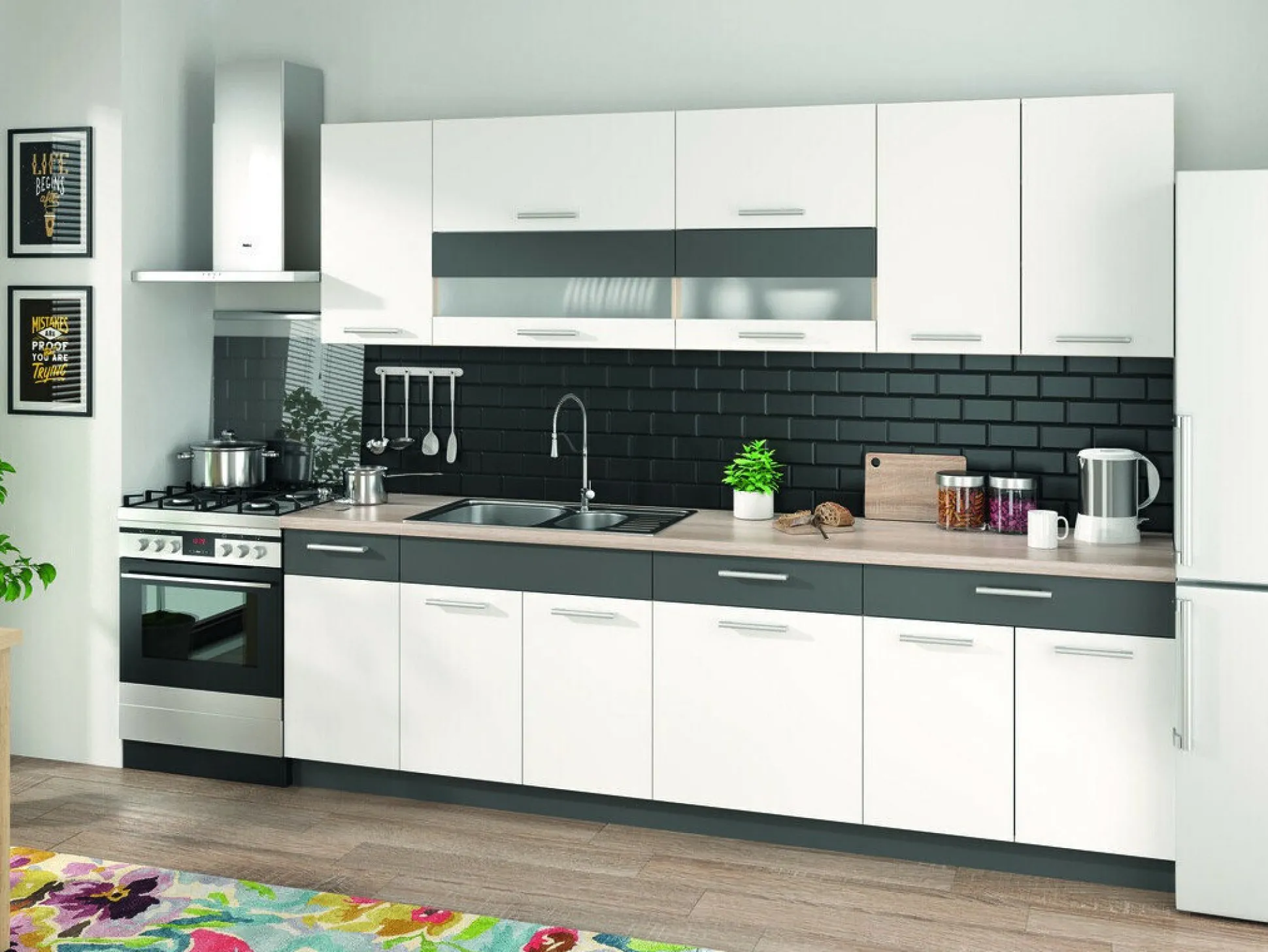 Modulhjørnevægskab Mode White 108