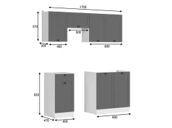 Modulkøkkensæt Classic Grey 117