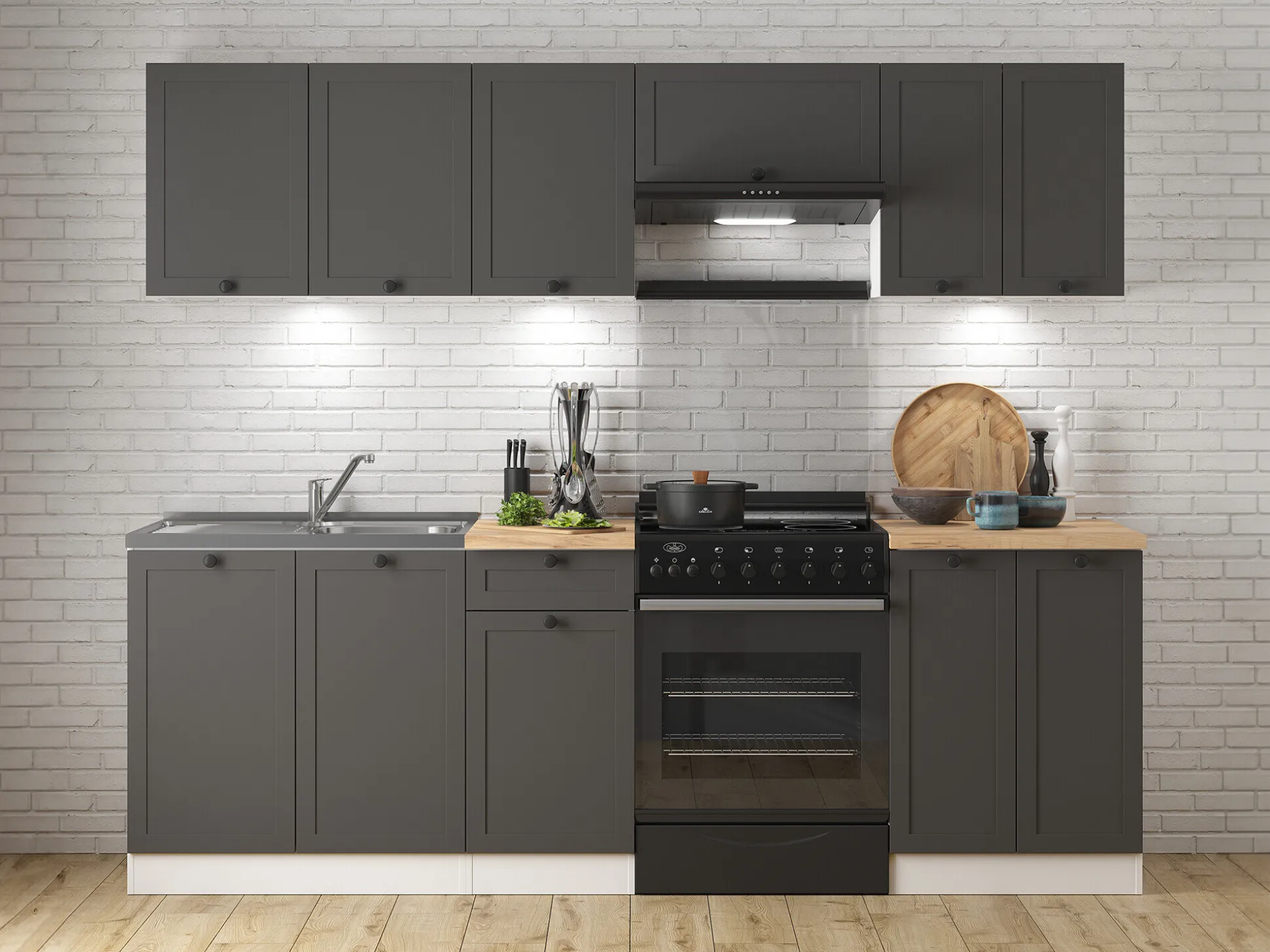 Modulkøkkensæt Classic Grey 120