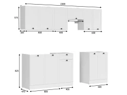 Modulkøkkensæt Classic White 120