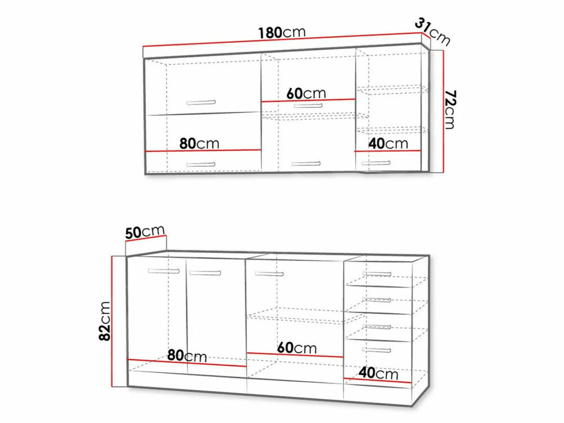 Modulkøkkensæt Multi Grey 124