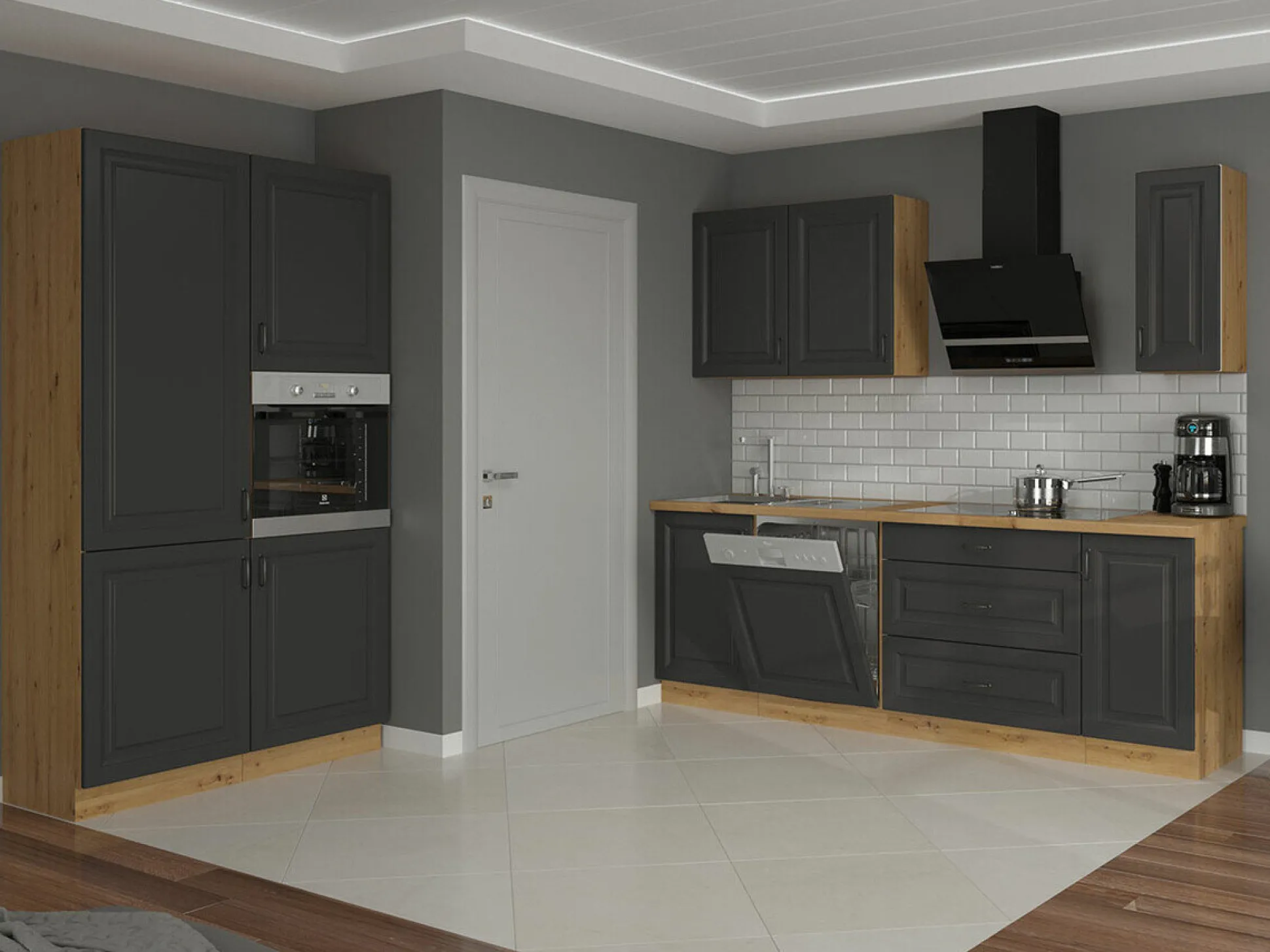 Modulkøkkensæt Retro Grey 149