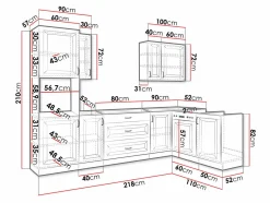 Modulkøkkensæt Retro White 148