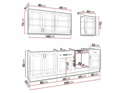 Modulkøkkensæt Retro White 150